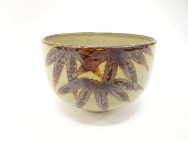 JAPANESE TEA CEREMONY / INUYAMA WARE TEA BOWL CHAWAN / IRON PAINTING / ARTISAN WORK